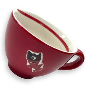 Starbucks 2006 Holloween Red Swirl Embossed Ghoul Coffee 12oz Mug Spooktacular!